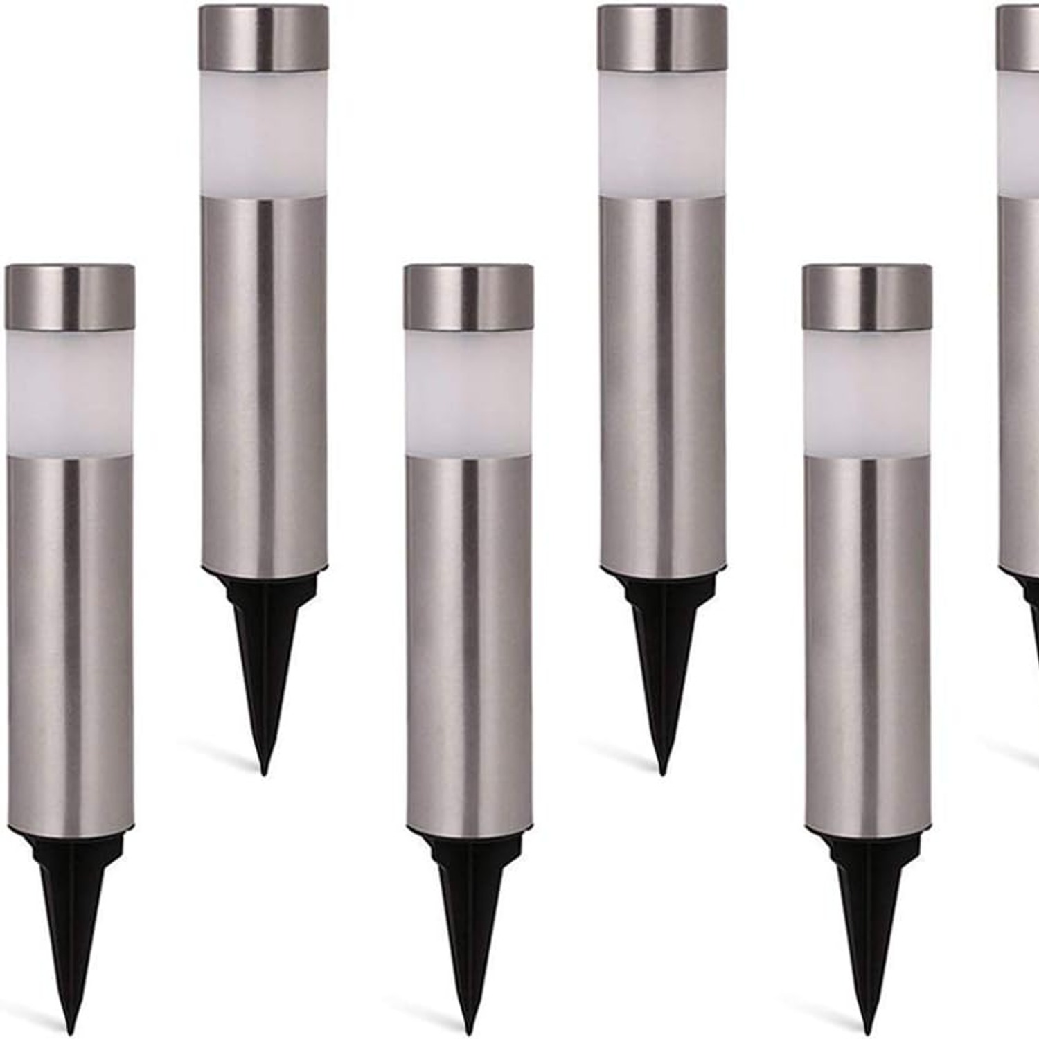 SUNWIND Solar Bollard Lights Outdoor (6 Pack)