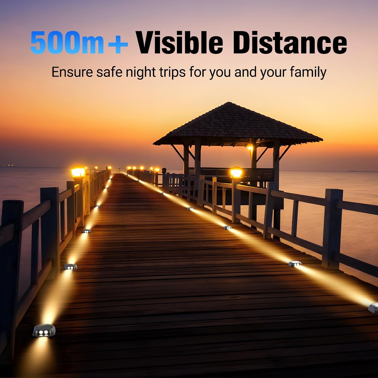 Quntis Two-Way Solar Driveway Lights (4 Pack): image 5
