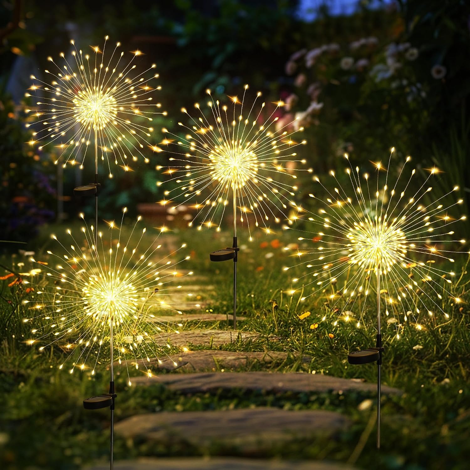 GIGALUMI Solar Firework Garden Lights 2 Pack: image 2