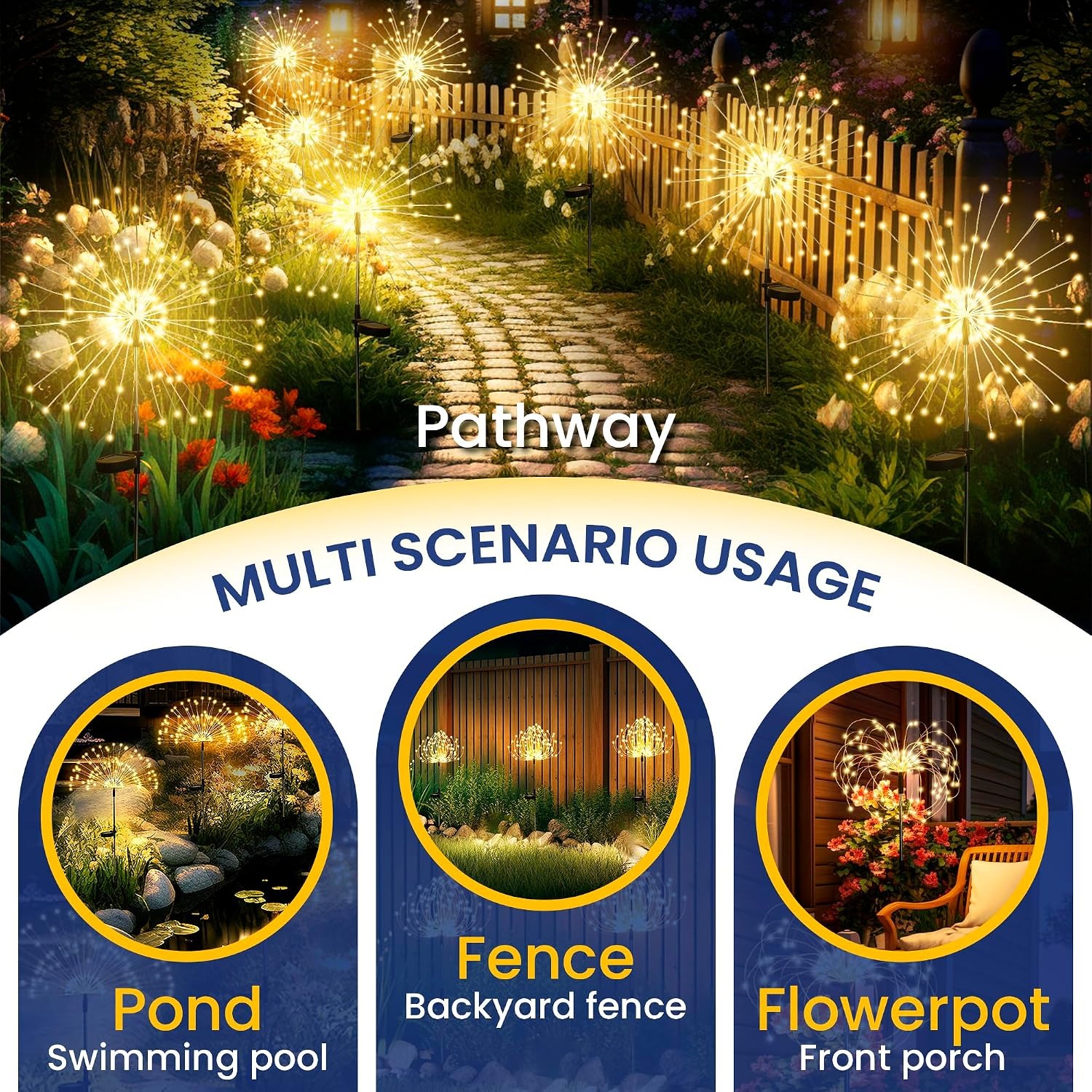 GIGALUMI Solar Firework Garden Lights 2 Pack: image 5