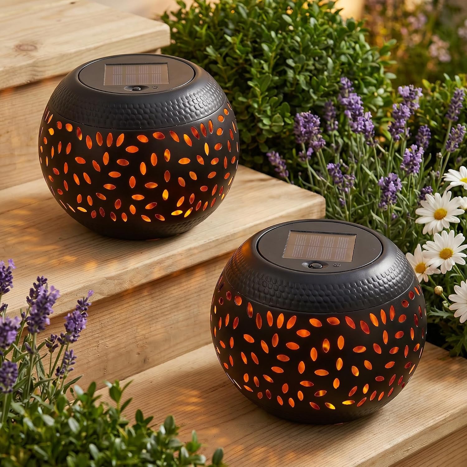pearlstar Solar Flame Table Lantern