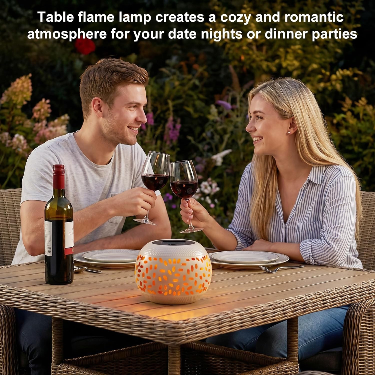 pearlstar Solar Flame Table Lantern