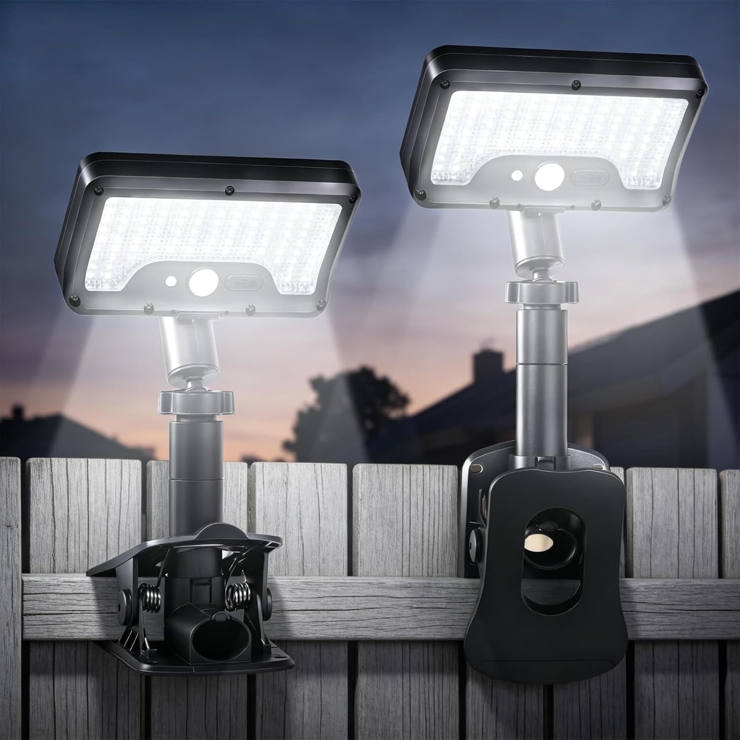 Liotoor Clip-On Solar Motion Light Set, 2 Pack