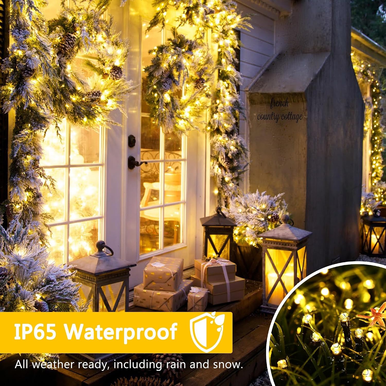 Toodour 200 LED Warm White Solar Fairy String Lights