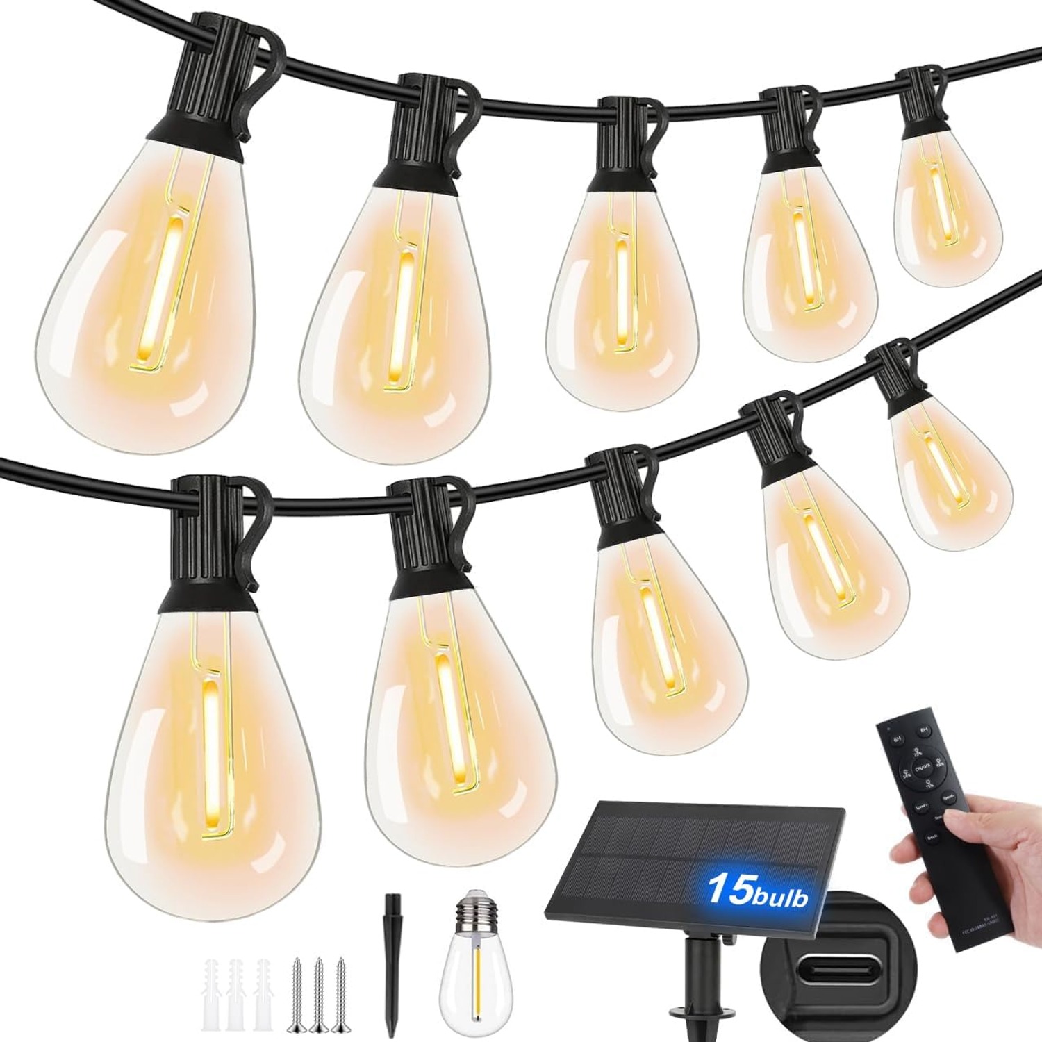 Roccar 30m Solar Festoon Lights: image 9