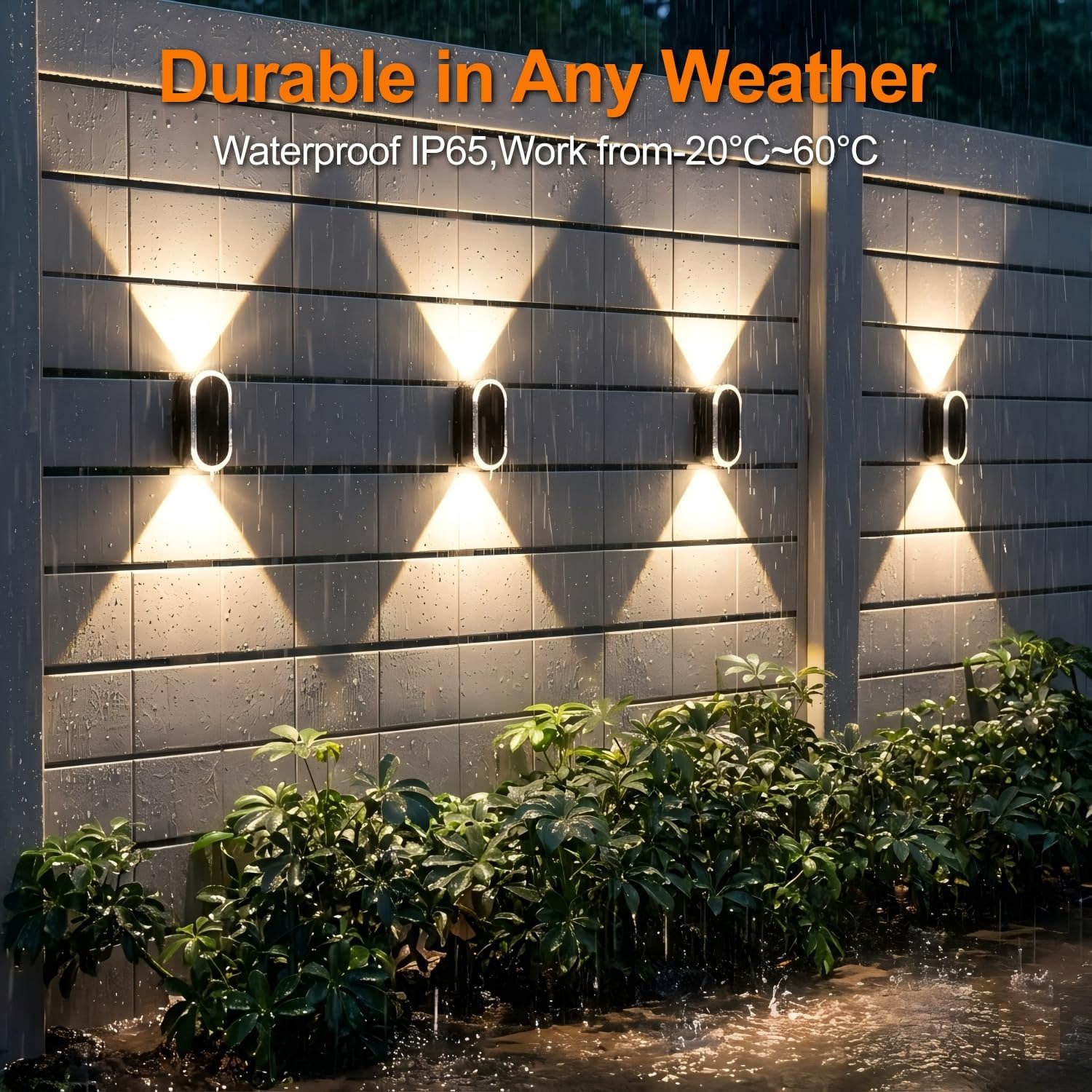 ELLASAY Solar Fence Lights 8 Pack