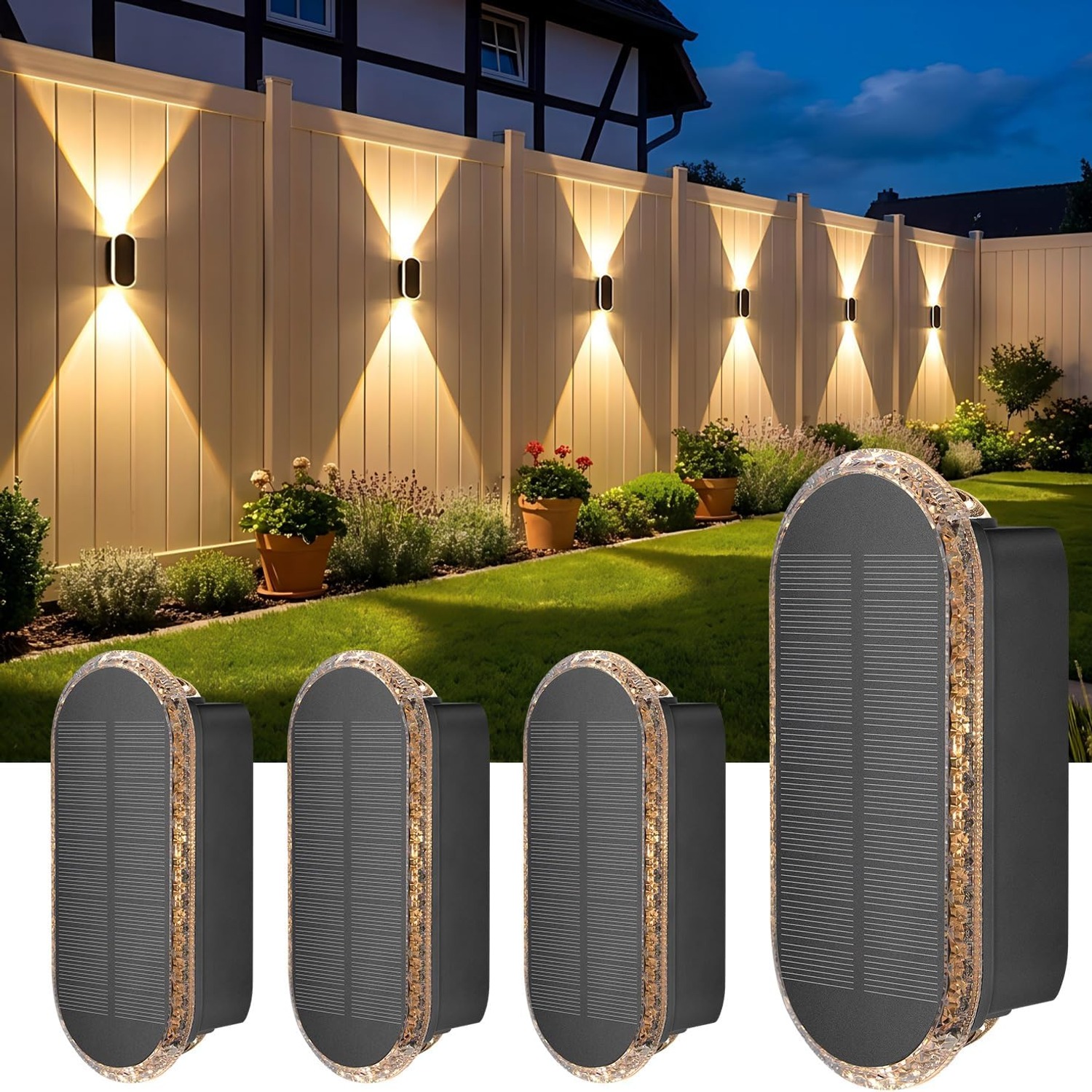 ELLASAY Solar Fence Lights 8 Pack: image 7
